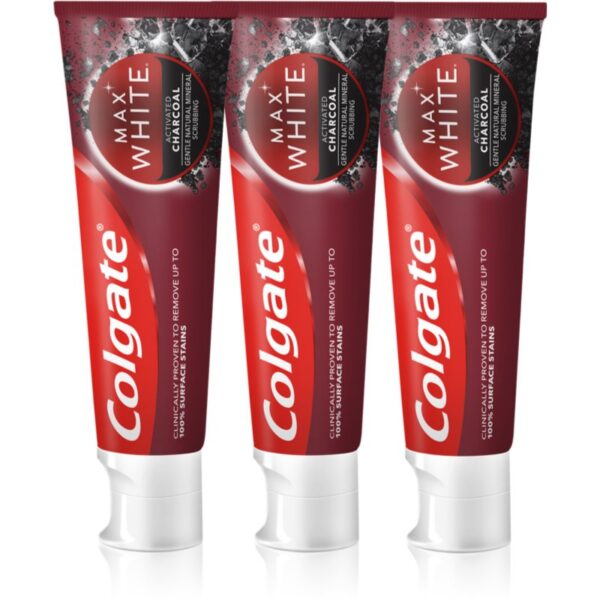 Colgate Max White Charcoal pasta de dinti pentru albire 3 x 75 ml-Țena