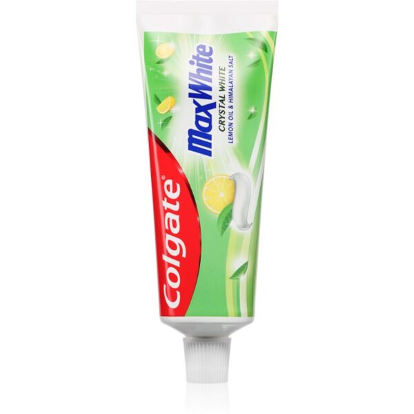 Colgate Max White Crystal White pastă de dinți naturală Lemon Oil & Himalayian Salt 75 ml-Țena