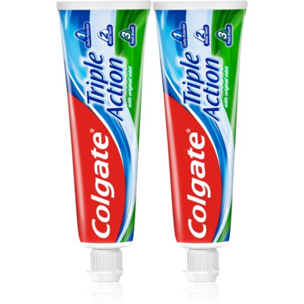 Colgate Triple Action Original Mint pastă de dinți 2x75 ml-ro