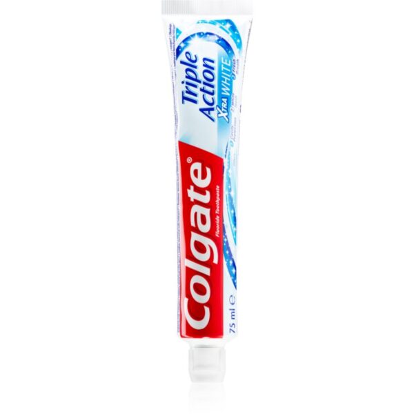 Colgate Triple Action Xtra White pasta de dinti albitoare cu Fluor 75 ml-Țena