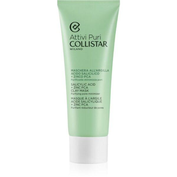 Collistar Attivi Puri Salicylic Acid + Zinc Clay Mask mască cu argilă cu acid hialuronic 75 ml-Țena