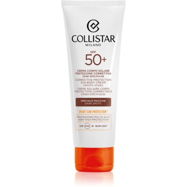 Collistar CORRECTIVE PROTECTION SUN BODY CREAM SPECIFIC ZONES SPF 50+ crema pentru bronzare impotriva petelor 100 ml-Țena