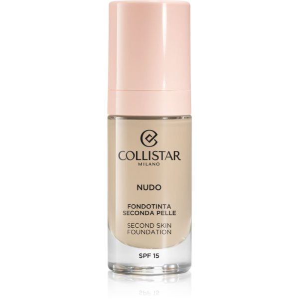 Collistar NUDO Second Skin Foundation SPF 15 makeup radiant cu hidratare cu efect de netezire culoare 1N Avorio 30 ml-ro