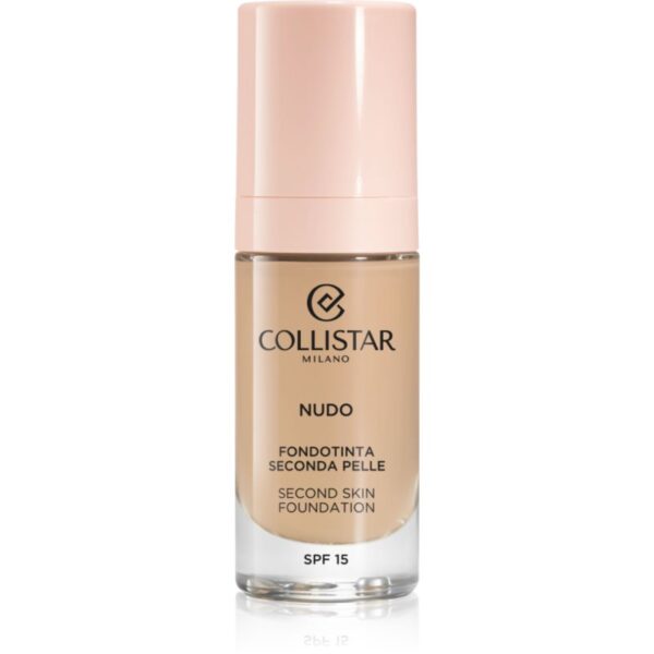 Collistar NUDO Second Skin Foundation SPF 15 makeup radiant cu hidratare cu efect de netezire culoare 2N Beige 30 ml-ro