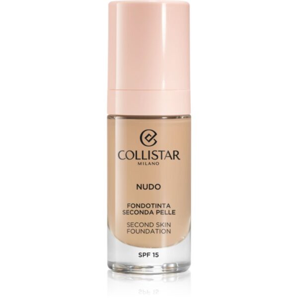 Collistar NUDO Second Skin Foundation SPF 15 makeup radiant cu hidratare cu efect de netezire culoare 2R Beige Rosato 30 ml-ro