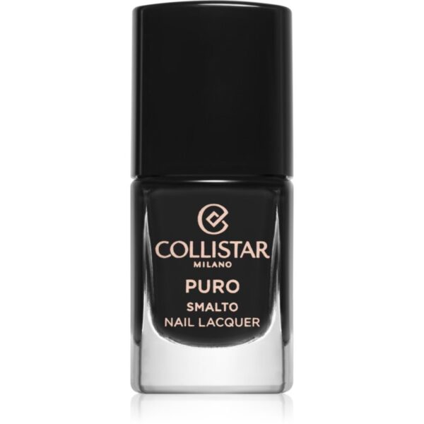 Collistar Puro Long-Lasting Nail Lacquer lac de unghii cu rezistenta indelungata culoare 313 Nero Intenso 10 ml-Țena