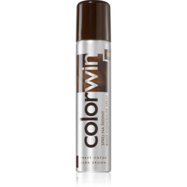 Colorwin Hair spray instant pentru camuflarea rădăcinilor crescute culoare Dark Brown 75 ml-Țena