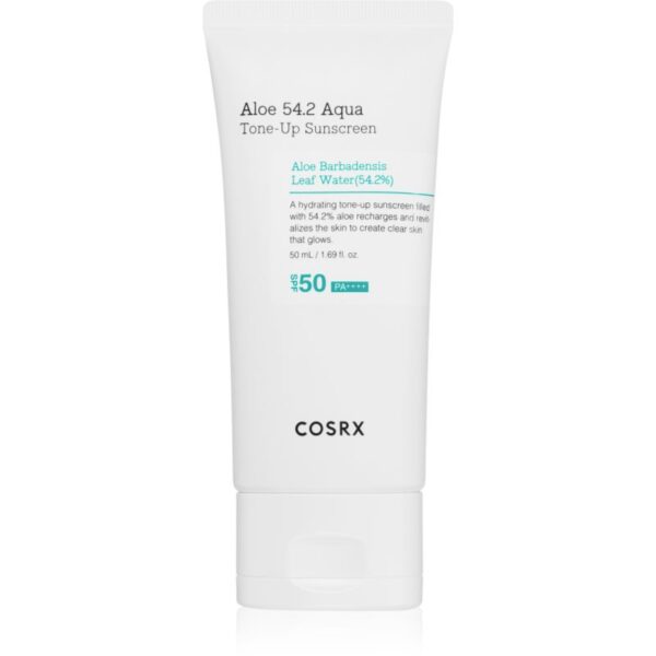 Cosrx Aloe 54.2 Aqua Tone-Up Sunscreen fluid protector tonifiant pentru față SPF 50+ 50 ml-ro