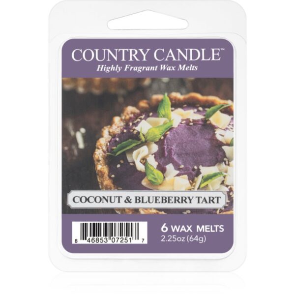Country Candle Coconut & Blueberry Tart ceară pentru aromatizator 64 g-ro