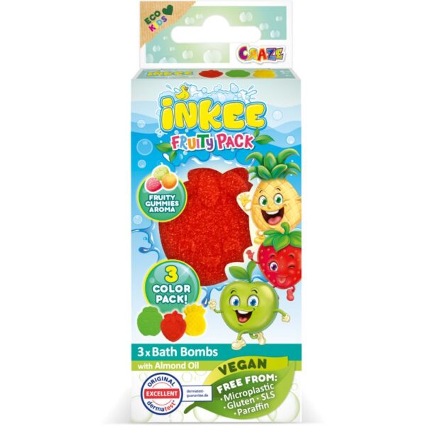 Craze INKEE Fruity Pack bombă de baie pentru copii 3x15 g-ro