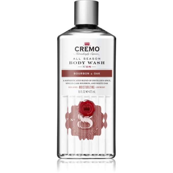 Cremo Body wash Bourbon & Oak Gel de duș pentru bărbați 473 ml-Țena