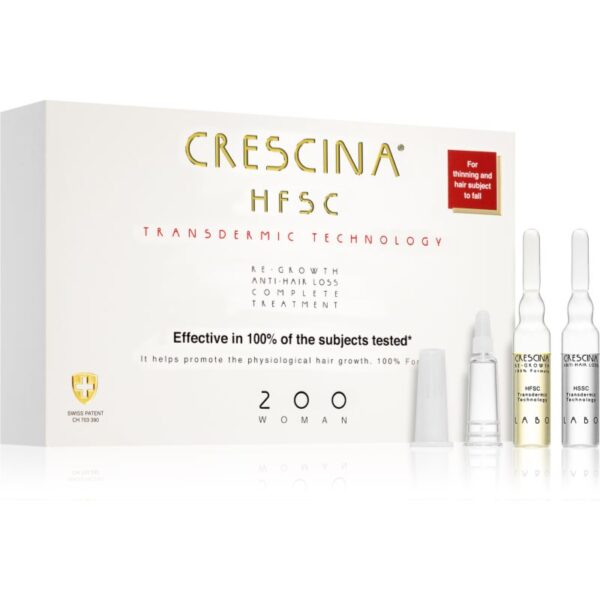 Crescina Transdermic 200 Re-Growth and Anti-Hair Loss tratament pentru stimularea creșterii părului și anti-cădere pentru femei 20x3