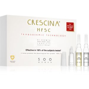 Crescina Transdermic 500 Re-Growth and Anti-Hair Loss tratament pentru stimularea creșterii părului și anti-cădere pentru femei 20x3