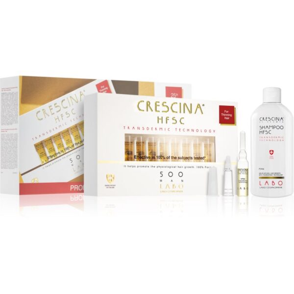 Crescina Transdermic 500 Re-Growth set cadou stimuleaza cresterea parului pentru bărbați 500-ro