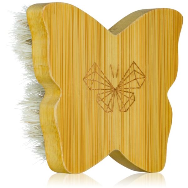 Crystallove Bamboo Butterfly Agave Face Brush Travel Size perie pentru masaj pentru fata si decolteu 1 buc-Țena