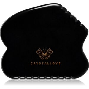 Crystallove Black Obsidian Contour Gua Sha accesoriu de masaj 1 buc-Țena