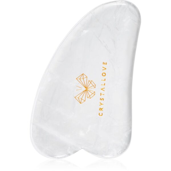 Crystallove Clear Quartz Gua Sha accesoriu de masaj 1 buc-ro