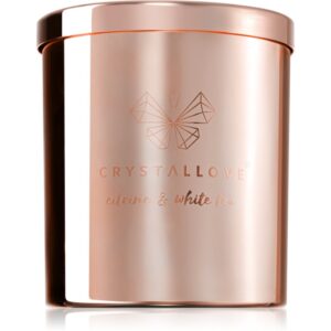 Crystallove Golden Scented Candle Citrine & White Tea lumânare parfumată 220 g-Țena