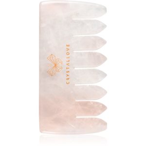 Crystallove Rose Quartz Comb accesoriu de masaj de par si de corp-Țena