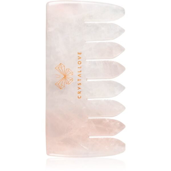 Crystallove Rose Quartz Comb accesoriu de masaj de par si de corp-Țena