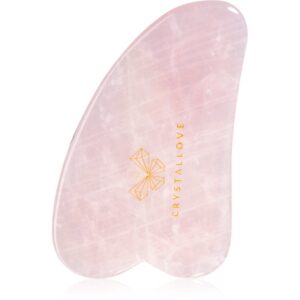 Crystallove Rose Quartz Gua Sha accesoriu de masaj 1 buc-ro