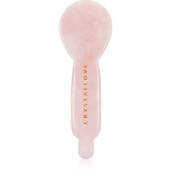 Crystallove Rose Quartz Spoon Eye Gua Sha accesoriu de masaj pentru zona ochilor 1 buc-ro