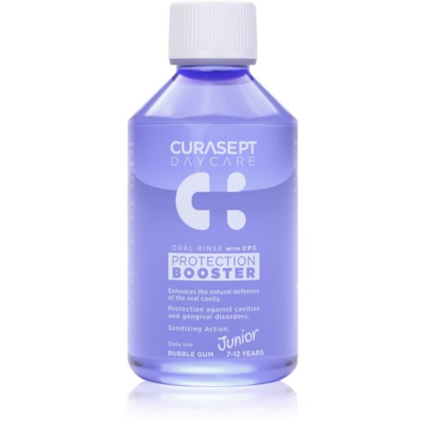 Curasept Daycare Protection Junior Booster apă de gură pentru copii 7-12 years Bubble Gum 250 ml-ro