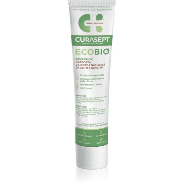 Curasept EcoBio Dentifricio pastă de dinți naturală fara flor 75 ml-ro