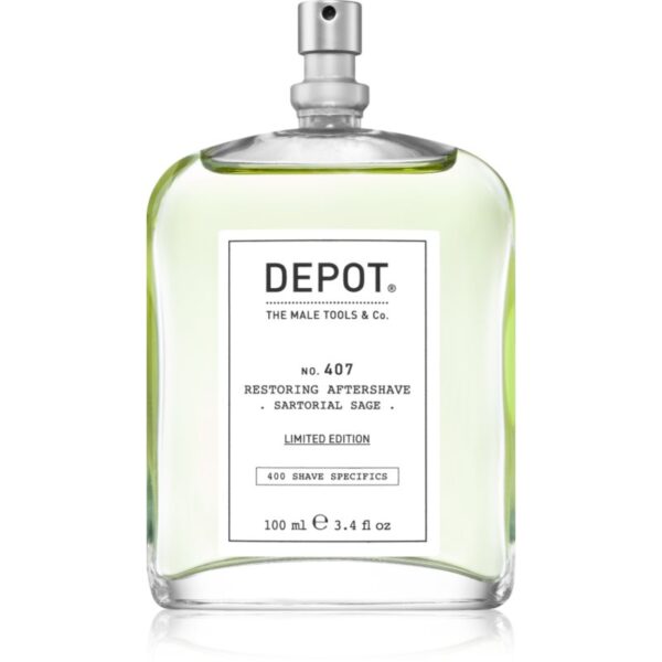 DEPOT 400 SHAVE SPECIFICS NO. 407 RESTORING AFTERSHAVE aftershave racoritor Sartorial Sage 100 ml-ro