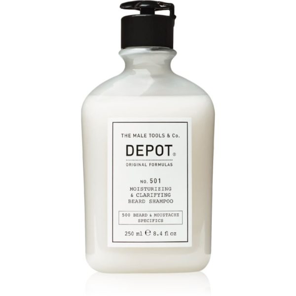 DEPOT 500 BEARD & MOUSTACHE SPECIFICS NO. 501 MOISTURIZING & CLARIFYING BEARD SHAMPOO sampon hidratant pentru barbă 250 ml-ro