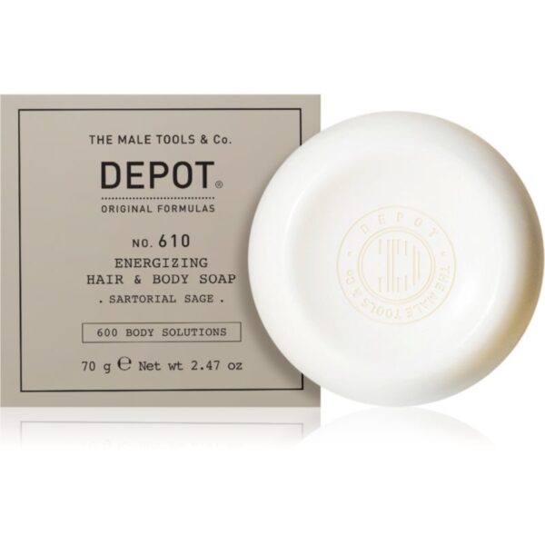 DEPOT 600 BODY SOLUTIONS NO. 610 ENERGIZING HAIR & BODY SOAP sapun pentru corp si par 70 g-Țena