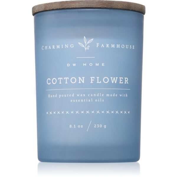 DW Home Charming Farmhouse Cotton Flower lumânare parfumată 230 g-ro