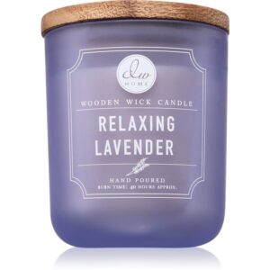 DW Home Signature Relaxing Lavender lumânare parfumată cu fitil din lemn 340 g-ro