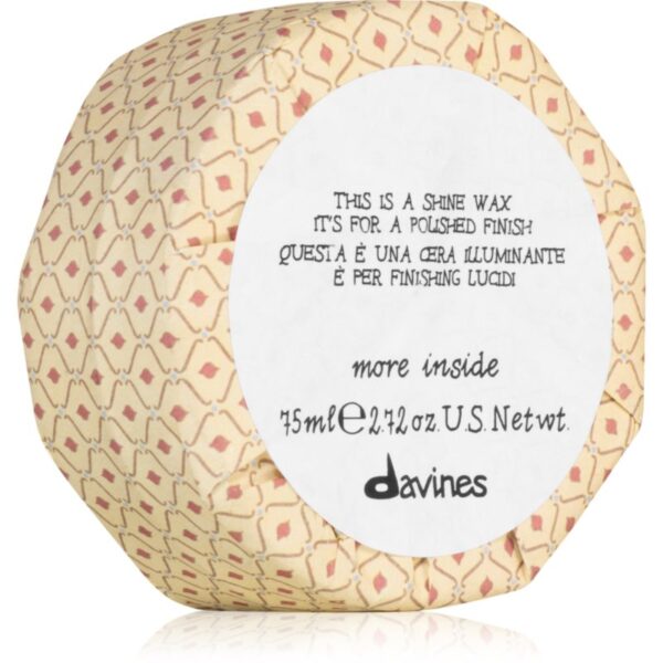 Davines More Inside Shine Wax ceara de par pentru un par stralucitor si catifelat 75 ml-Țena