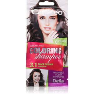 Delia Cosmetics Cameleo Coloring Shampoo șampon nuanțator pentru păr culoare 3.1 Black Brown 40 ml-Țena