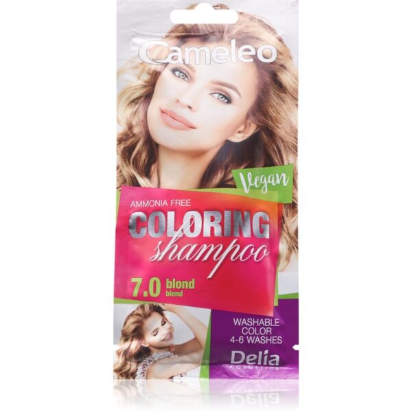Delia Cosmetics Cameleo Coloring Shampoo șampon nuanțator pentru păr culoare 7.0 Blond 40 ml-ro