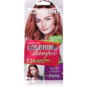 Delia Cosmetics Cameleo Coloring Shampoo șampon nuanțator pentru păr culoare 7.34 Sweet Toffee 40 ml-Țena