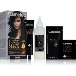 Delia Cosmetics Cameleo Omega Culoare permanenta pentru par culoare 1.0 Black-Țena