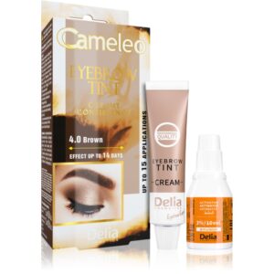 Delia Cosmetics Cameleo Vopsea crema profesionala pentru sprancene fără amoniac culoare 4.0 Brown 15 ml-ro