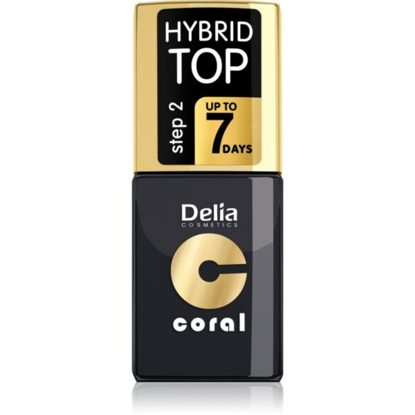 Delia Cosmetics Coral Nail Enamel Hybrid Gel lac gel de unghii pentru acoperirea superioară 11 ml-ro