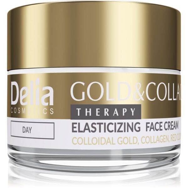Delia Cosmetics Gold & Collagen Therapy crema de zi mărește elasticitatea pielii 50 ml-ro