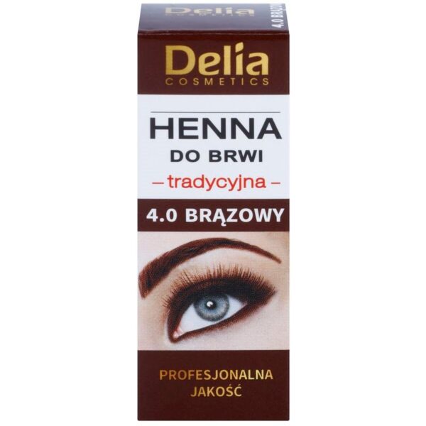Delia Cosmetics Henna culoare pentru sprancene culoare 4.0 Brown 2 g + 2 ml-ro