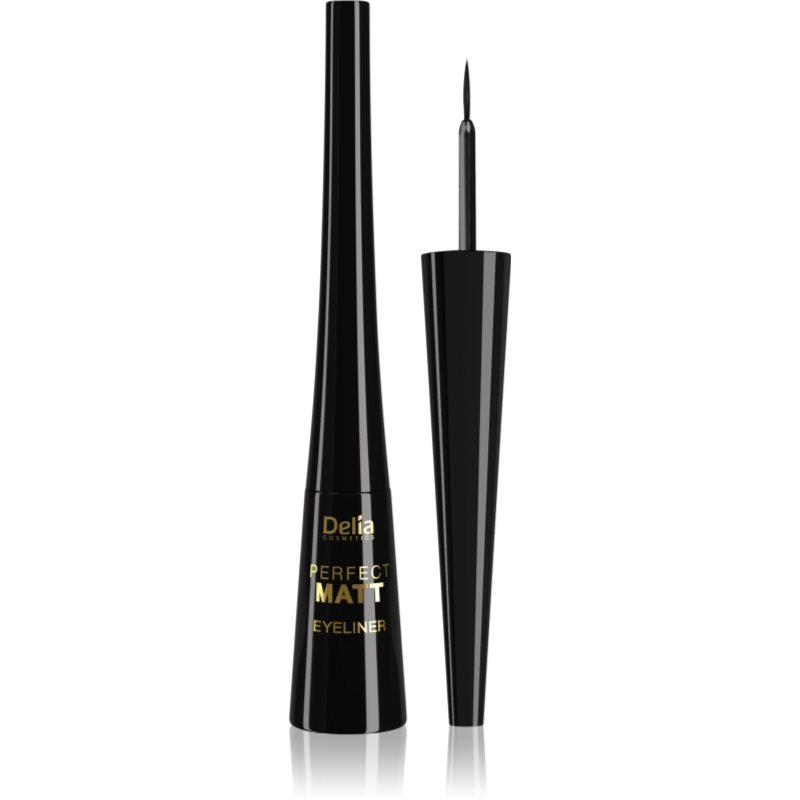 Delia Cosmetics Perfect Matt Shape Master eyeliner cu efect matifiant culoare Black 4 ml-ro