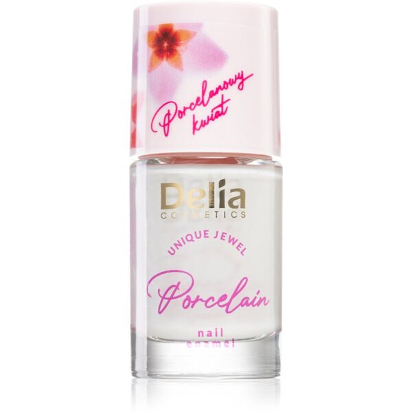 Delia Cosmetics Porcelain lac de unghii 2 in 1 culoare 01 White 11 ml-ro