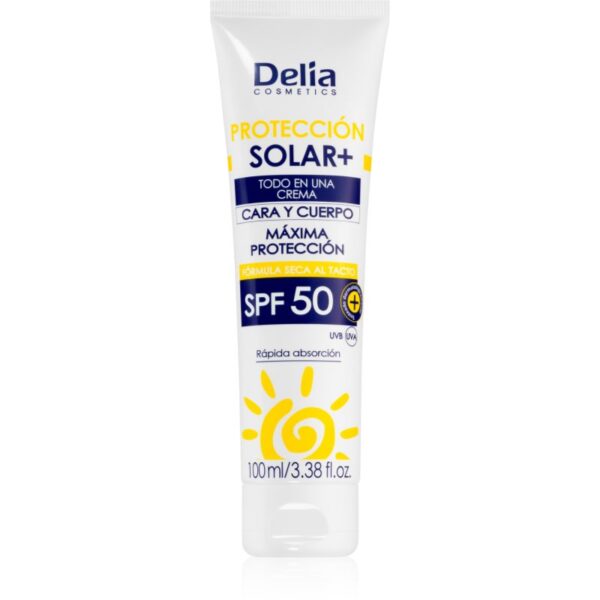 Delia Cosmetics Sun Protect crema protectoare pentru fata SPF 50 100 ml-Țena