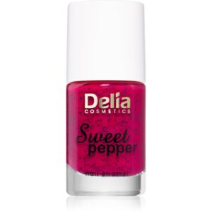 Delia Cosmetics Sweet Pepper Black Particles lac de unghii culoare 05 Raspberry 11 ml-ro