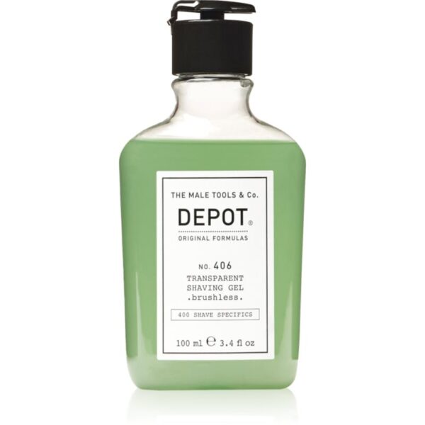 Depot 400 SHAVE SPECIFICS NO. 406 TRANSPARENT SHAVING GEL .brushless. gel pentru bărbierit brushless 100 ml-Țena