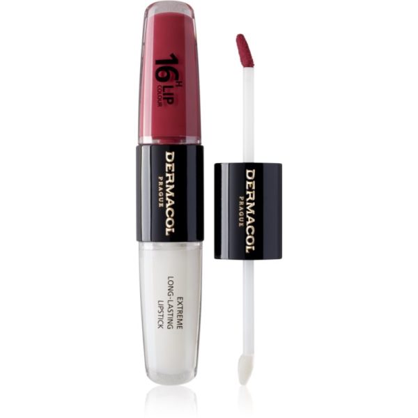 Dermacol 16H Lip Colour ruj rezistent si luciu de buze. culoare 06 Merry Berry 2x4 ml-Țena