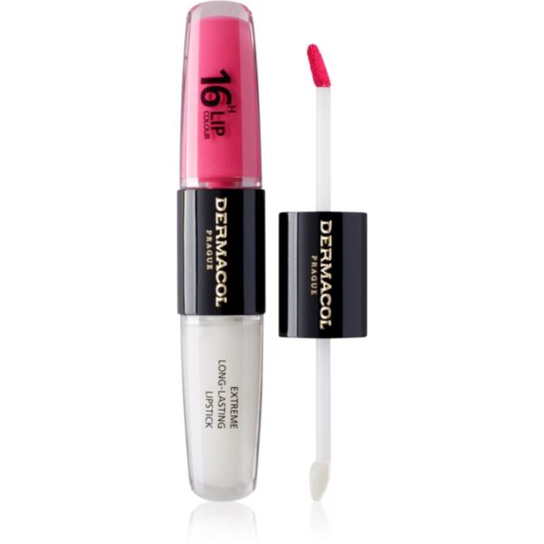 Dermacol 16H Lip Colour ruj rezistent si luciu de buze. culoare 18 Cotton Candy 2x4 ml-Țena