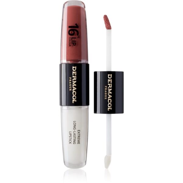 Dermacol 16H Lip Colour ruj rezistent si luciu de buze. culoare 33 Viva Glam 2x4 ml-ro